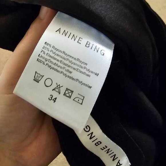 Anine Bing Black Max Pants Skinny Size 34 - Picture 13 of 14